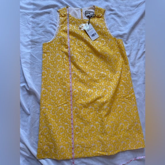 Tuckernuck yellow daisy jacquard grace dress- small NWT (retail $198) heritage - Picture 6 of 8
